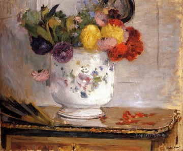  Berth Painting - Dahlias flower painters Berthe Morisot